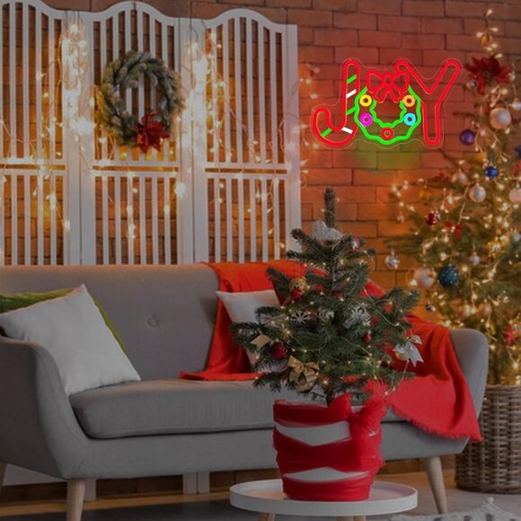 Christmas Joy Neon Sign Led Candy Dimmable Light Up Sign for Party Kids Gift - Picture 7 of 7